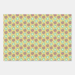 Blumen Geschenkpapier Set