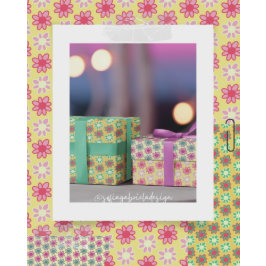 Blumen Geschenkpapier Set
