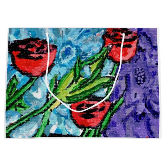 Blumen-Geschenktasche Große Geschenktüte (Vorderseite)