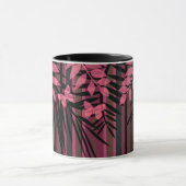 Blumen, gestreift, retro tasse (Zentrum)