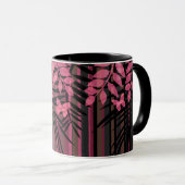 Blumen, gestreift, retro tasse (VorderseiteRechts)