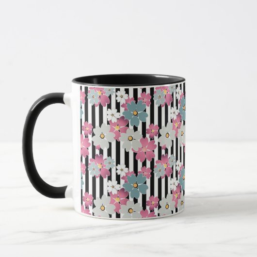 Blumen, gestreift tasse (Links)