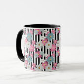Blumen, gestreift tasse (Vorderseite Links)