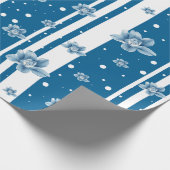 Blumen gestreifte Geschenkpapier (Ecke)