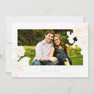 Blumen gezeichneter Landhausstil Rustikal Save the Date