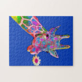 Blumen-Giraffe Puzzle (Horizontal)