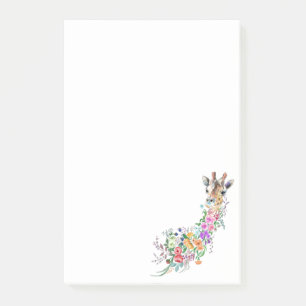 Blumen-Giraffen-Post-it®-Notizen Post-it Klebezettel