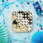 Blumen Gitter Papier Teller (Party)