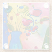 Blumen-Glas-Untersetzer Peter maximaler Glasuntersetzer (Rückseite)