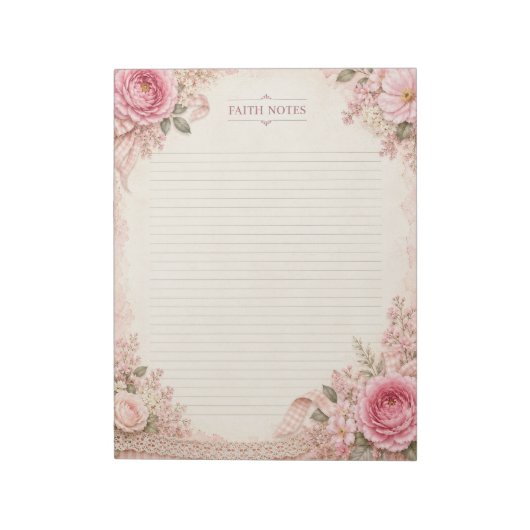 Blumen Glaubensnotizen Notizblock (Rotiert)
