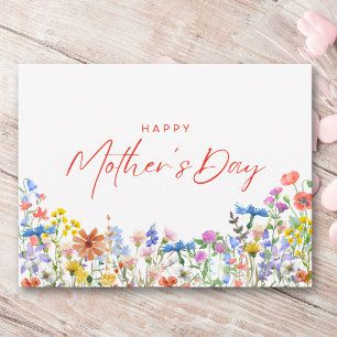 Blumen Glücklicher Muttertag für Oma Wildblumen Postkarte