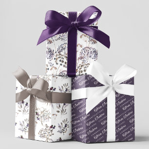 Blumen-Glückwunsch-Geschenkpapierbögen Geschenkpapier Set