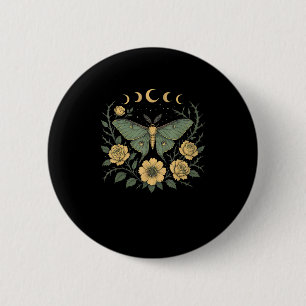 Blumen Goblincore-Motte und Schmetterling Cottagec Button