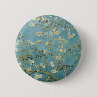 Blumen Gogh Niederlassungs-Mandel-Blüten-Natur Button