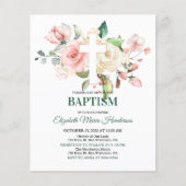 Blumen & Gold/BUDGET - Taufe für Mädchen. Fliegen Flyer (Vorne)