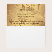 Blumen | Golden Visitenkarten (Innenseite Aufgefaltet)