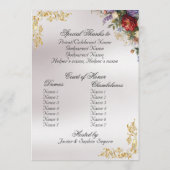 Blumen & Goldene Blätter - Pearl Quinceanera-Progr Programm (Rückseite)