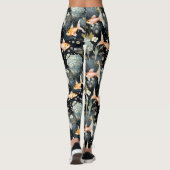 Blumen: Goldfish Pond Leggings (Rückseite)