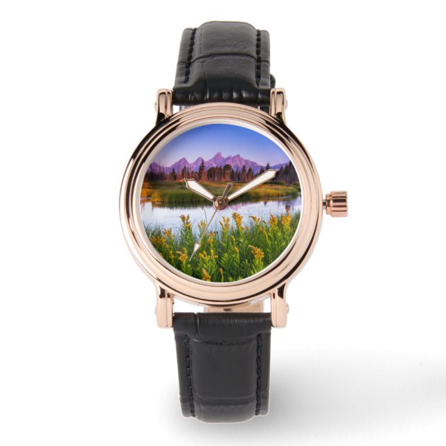 Blumen | Grand Teton National Park, Wyoming Armbanduhr (Vorderseite)