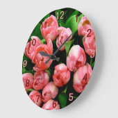 Blumen Große Wanduhr (Winkel)