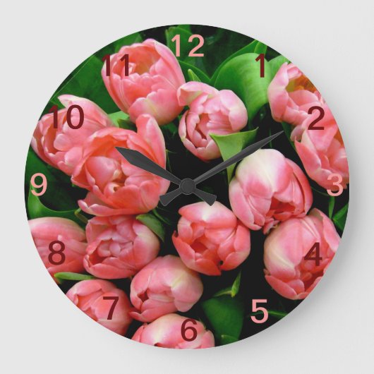 Blumen Große Wanduhr (Vorderseite)