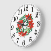 Blumen Große Wanduhr (Winkel)