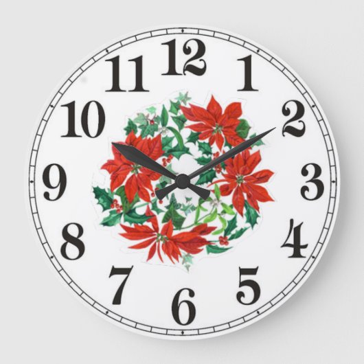 Blumen Große Wanduhr (Vorderseite)