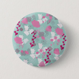 Blumen grün button