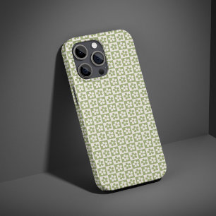 Blumen Grün Kariert Handyhülle Geschenk für Frauen Case-Mate iPhone Hülle