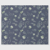 Blumen Grün Schleifpapier Geschenkpapier (Flach)