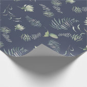 Blumen Grün Schleifpapier Geschenkpapier (Ecke)