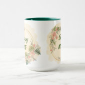 Blumen, grün und gelb glücklicher Ort, anpassbar Tasse (Zentrum)