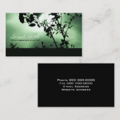 Blumen-Grün Visitenkarte (Vorne/Hinten)