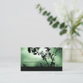 Blumen-Grün Visitenkarte (Stehend Vorderseite)