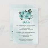 Blumen Grüne Hochzeit Begleitkarte (Vorne/Hinten)
