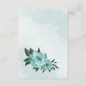 Blumen Grüne Hochzeit Begleitkarte (Rückseite)