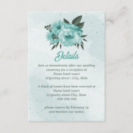 Blumen Grüne Hochzeit Begleitkarte