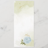 Blumen Grüne Hochzeit Menükarte (Rückseite)