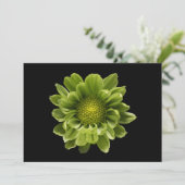 Blumen | Grünes Chrysanthemum Dankeskarte (Stehend Vorderseite)