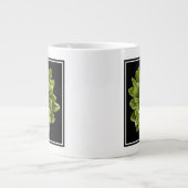 Blumen | Grünes Chrysanthemum Jumbo-Tasse (Vorderseite)