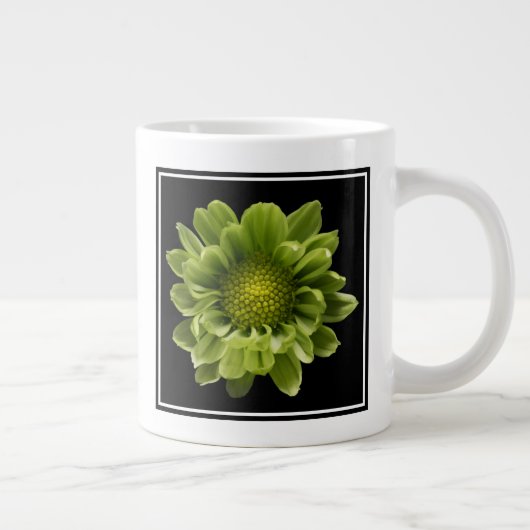 Blumen | Grünes Chrysanthemum Jumbo-Tasse (Rechts)