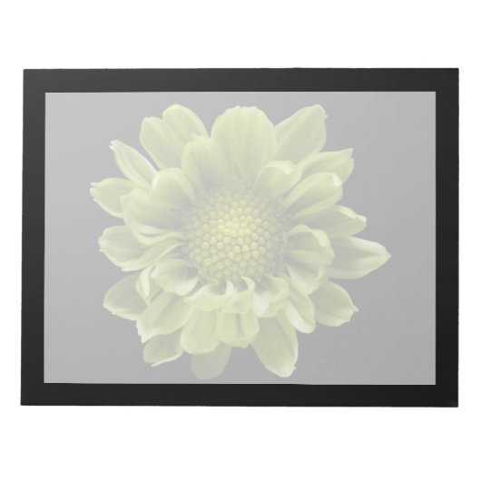 Blumen | Grünes Chrysanthemum Notizblock (Vorderseite)