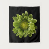 Blumen | Grünes Chrysanthemum Wandteppich (Vorderseite)