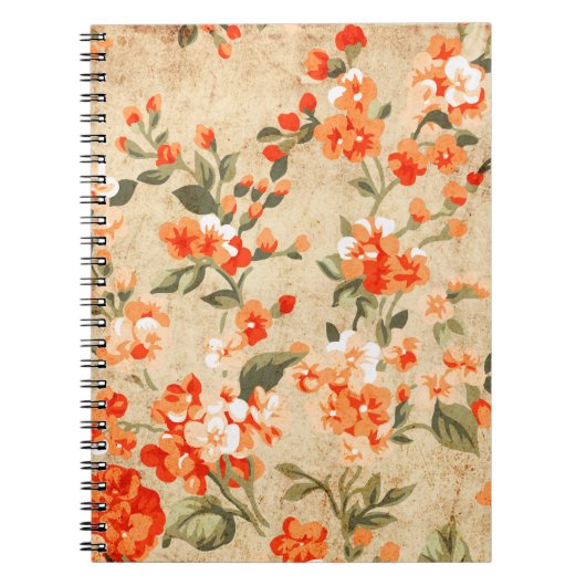 Blumen-Grunge-Kunst Notizblock (Vorderseite)