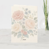 Blumen-Grußkarte im Vintage-Stil Karte (Rückseite)