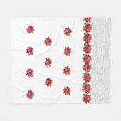 Blumen-Häkel-Fleece-Decke Fleecedecke (Vorderseite (Horizontal))