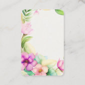 Blumen Halbkranz Aquarellzeichnung Visitenkarte (Rückseite)