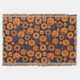 Blumen-Halloween Decke