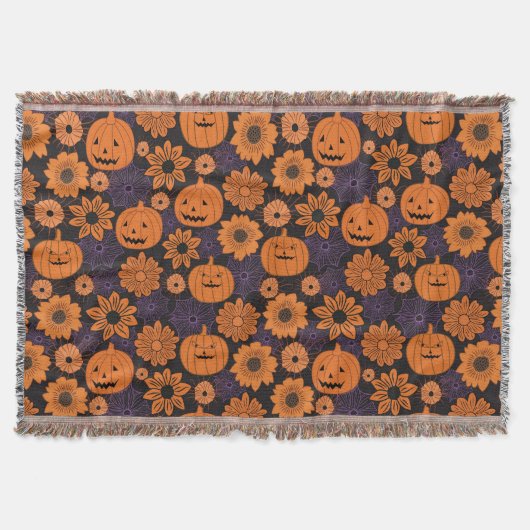 Blumen-Halloween Decke (Vorderseite)