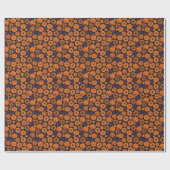 Blumen-Halloween Geschenkpapier (Flach)